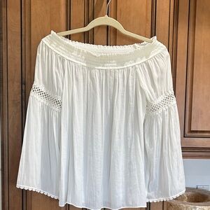Ramy Brook Cream Ruffled Top